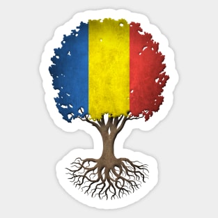 Tree of Life with Romanian Flag Sticker